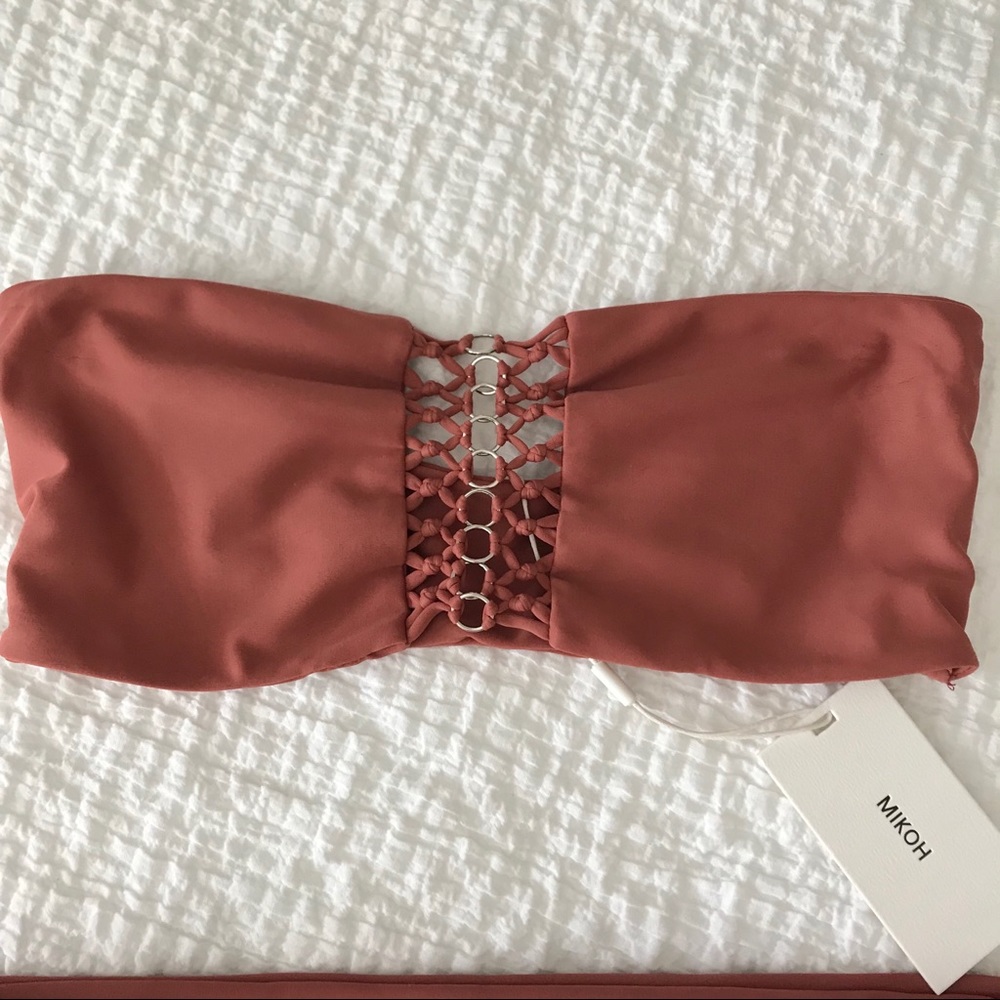 Mikoh Fiji metal ring bandeau bikini set. - Picture 5 of 8